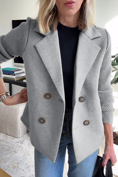 Sorelle™ - Elegant Knit-Sleeve Jacket