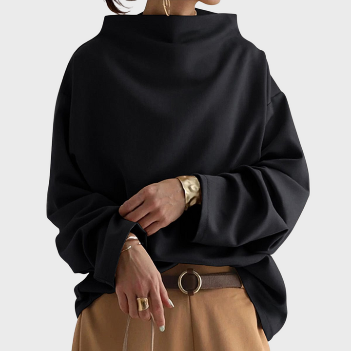 Elly | Casual Top with High Neck