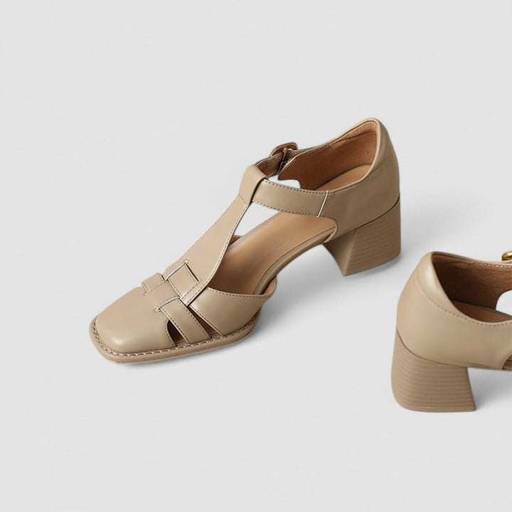 Elyxiana - Orthopedic T-Strap Block Heels