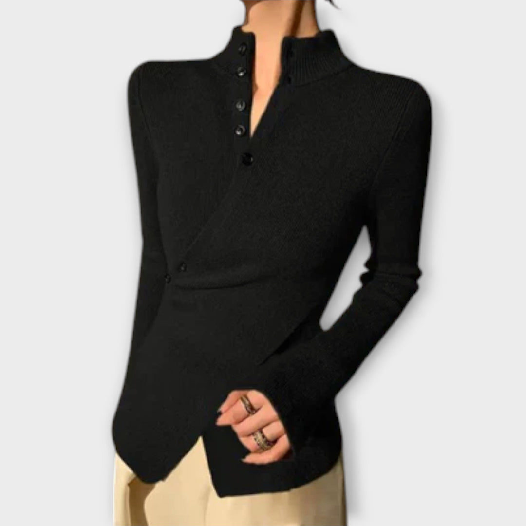 Elegant Knitted Cotton Sweater