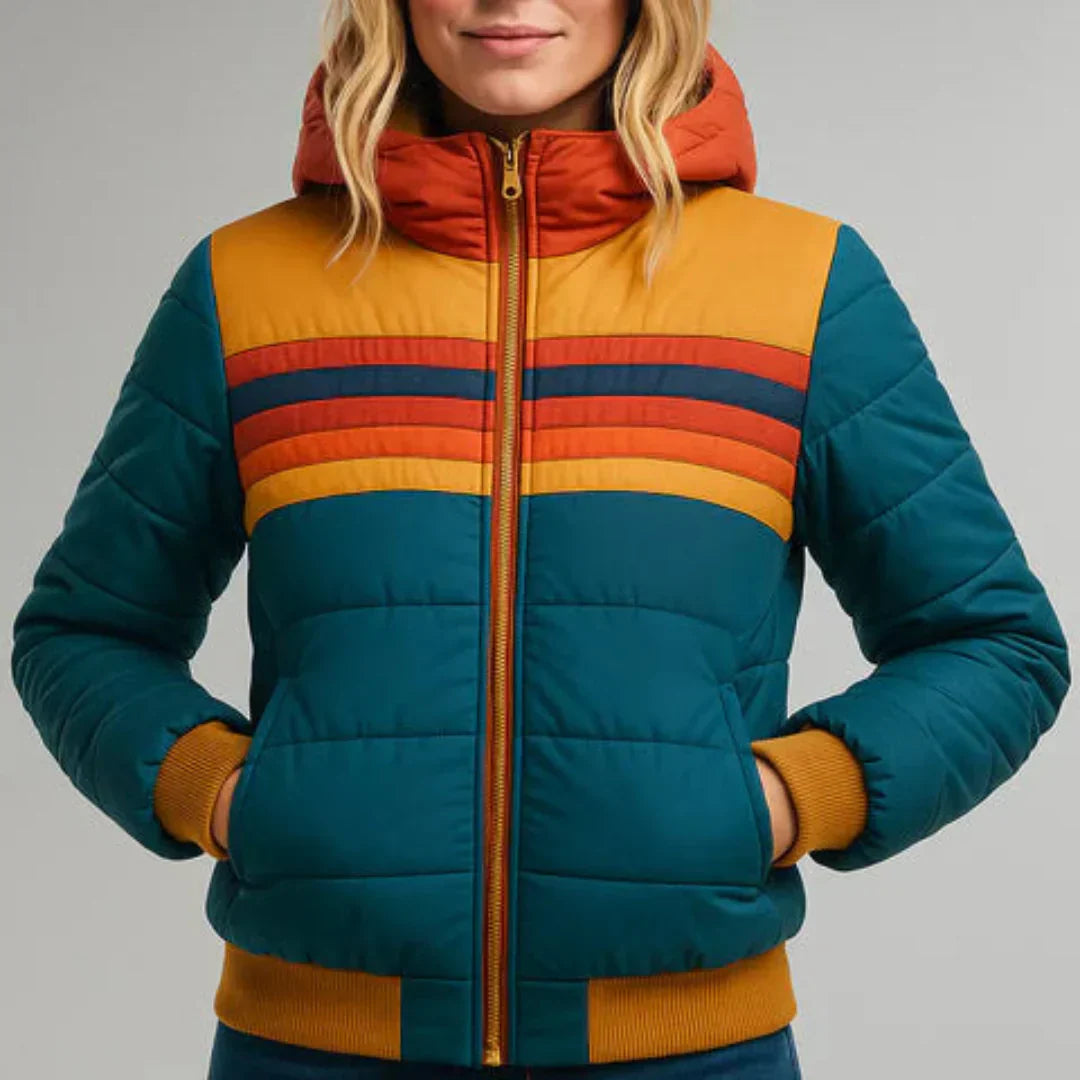 Patricia™ | Retro Striped Padded Jacket
