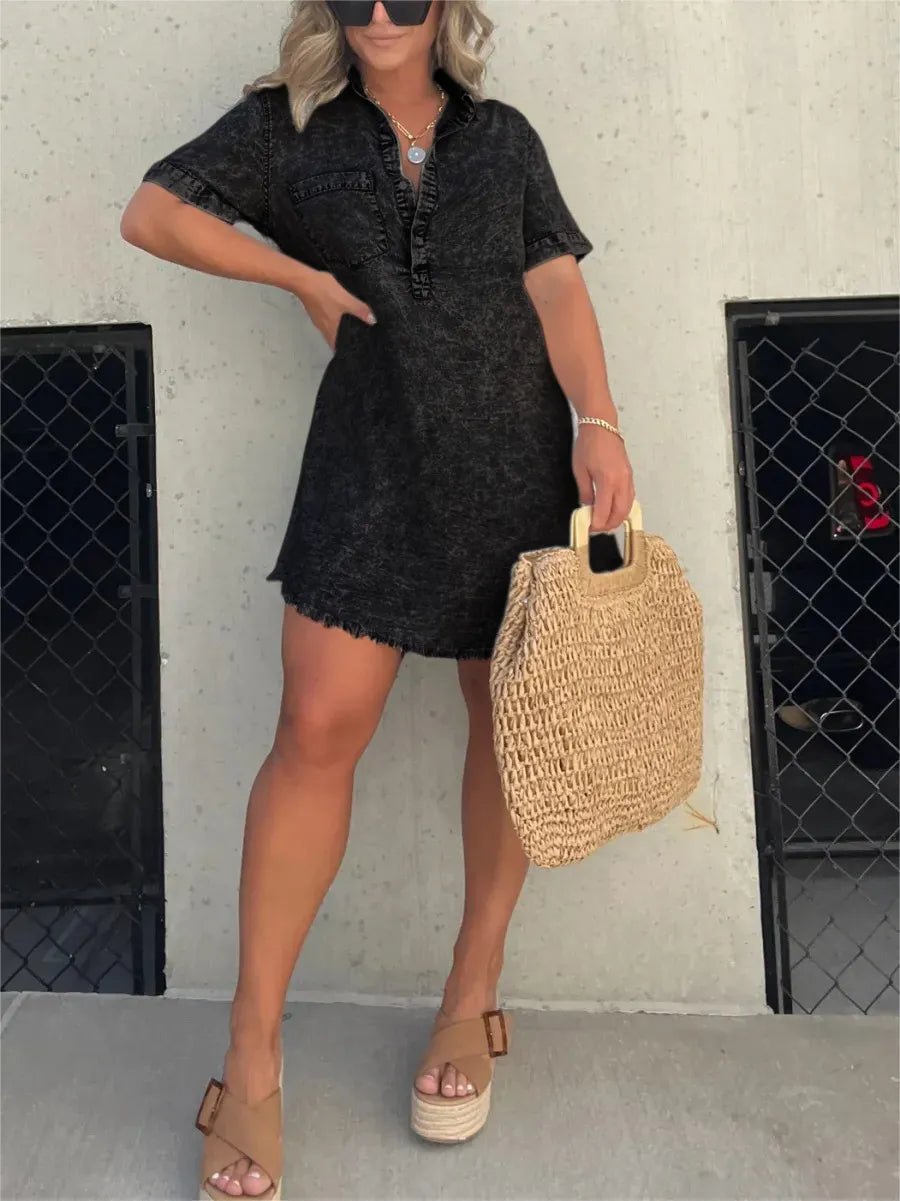 Levia | Summer Washed Shirt Dress