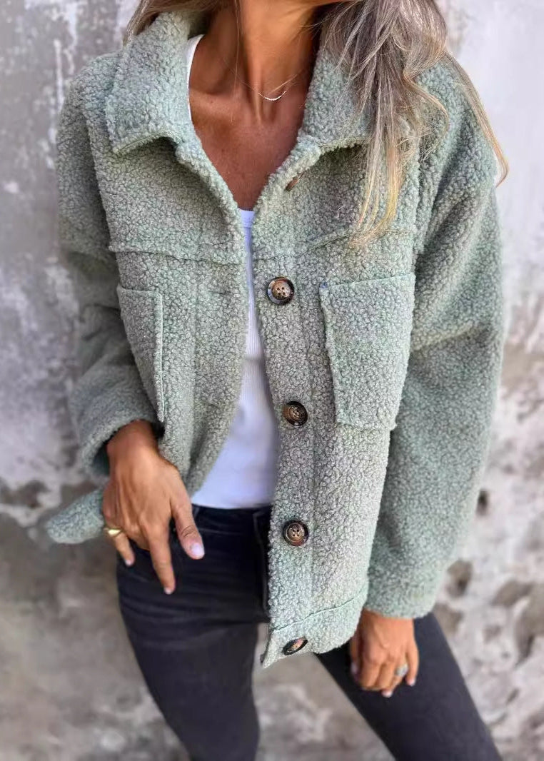 Katia - Soft fleece jacket with buttons
