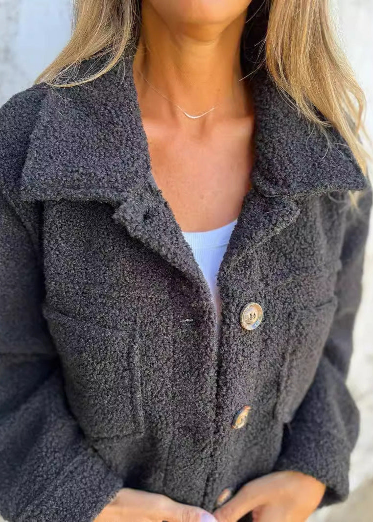 Katia - Soft fleece jacket with buttons