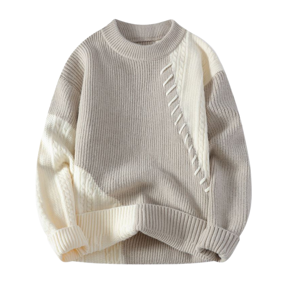 Asymmetrical Sweater with Unique Weave