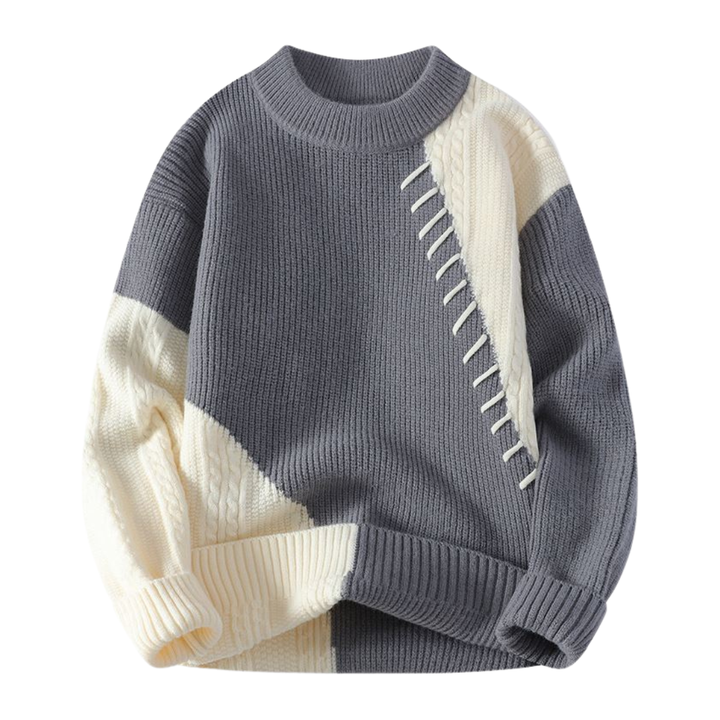 Asymmetrical Sweater with Unique Weave