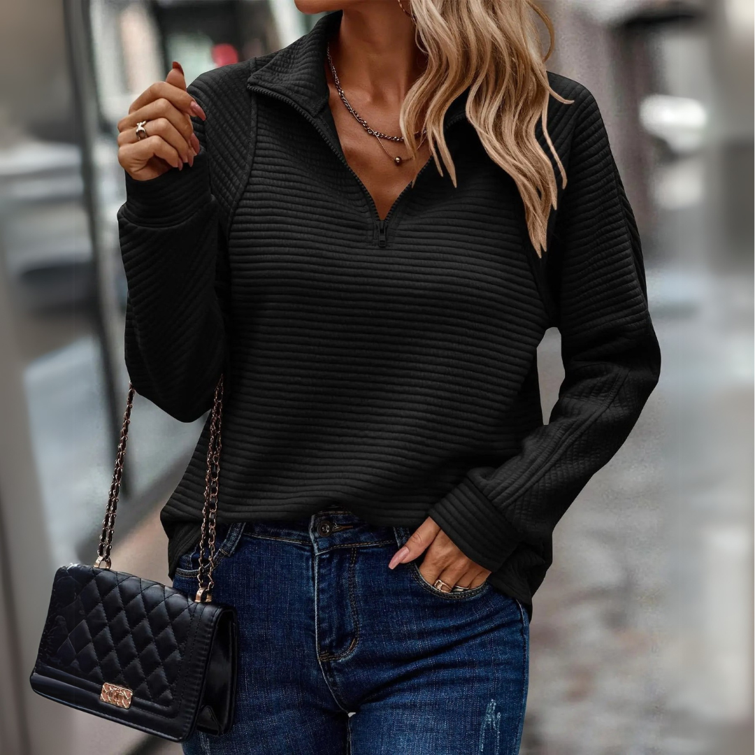 Abigail | Half-Zip Detail Sweater