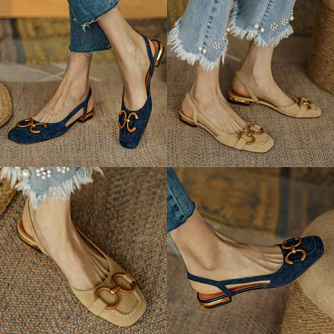 Brenna™ | Leather Orthopedic Buckle Sandals