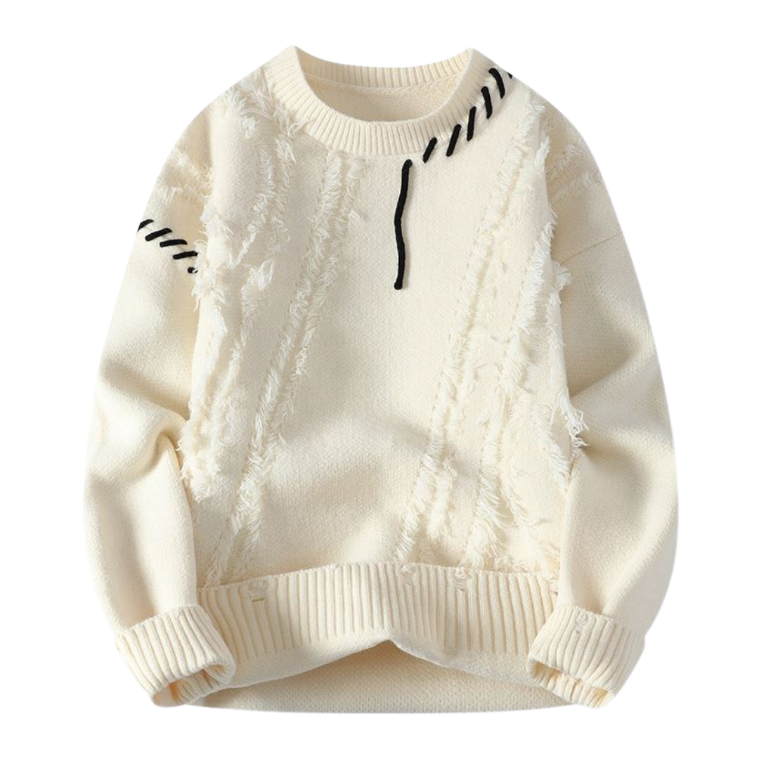Premium Sweater with Ribbed Finish