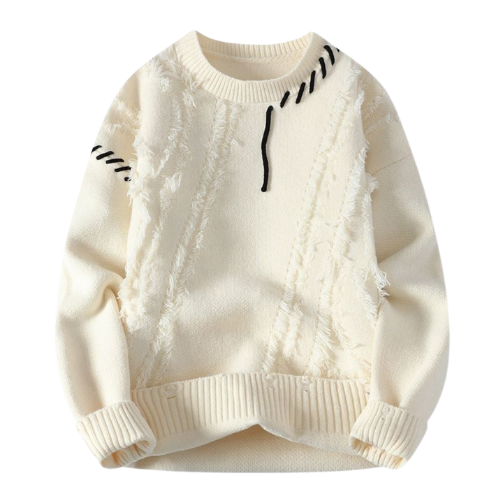 Premium Sweater with Ribbed Finish