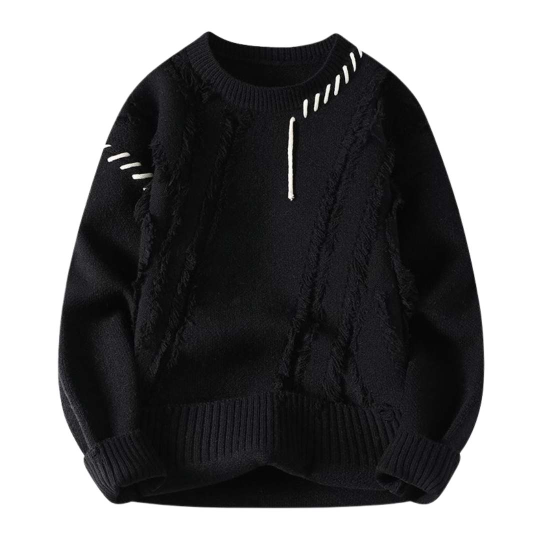 Premium Sweater with Ribbed Finish