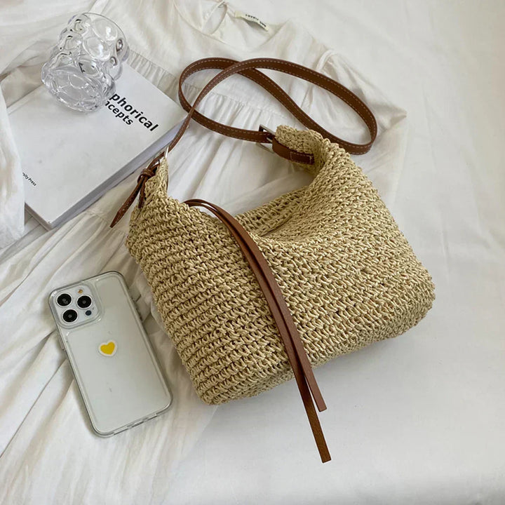 Lucy | Woven Structured Shoulder Bag