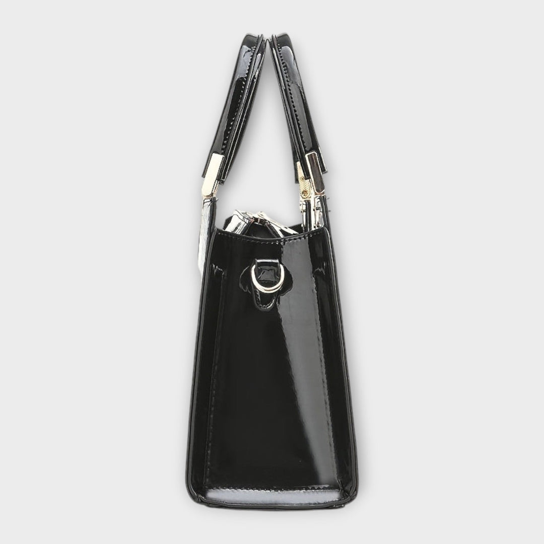Glossy Crocodile Pattern Handbag