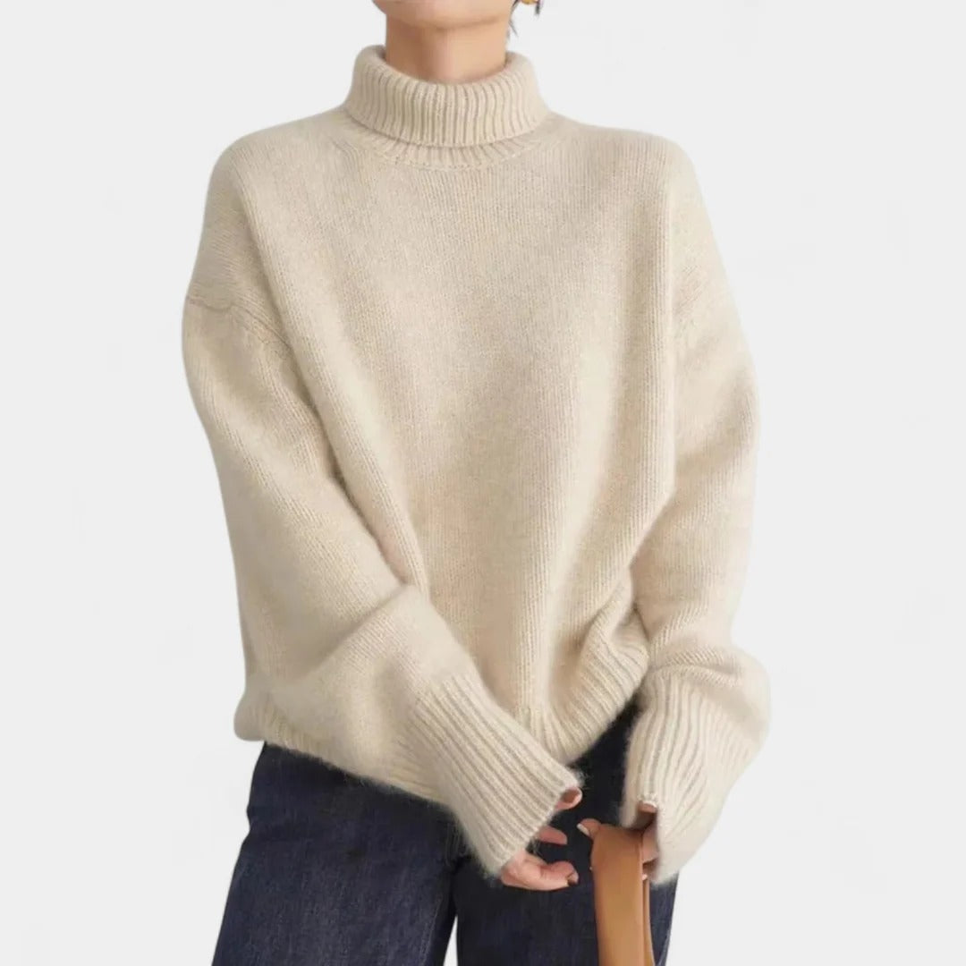 Elara | Oversized Turtleneck Knit Sweater