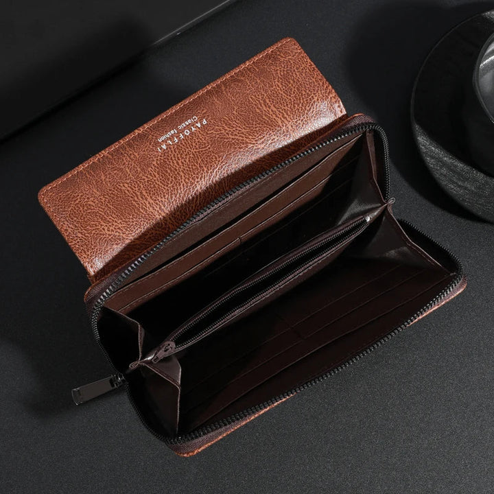 Ruby | Versatile PU Leather Zipper Clutch