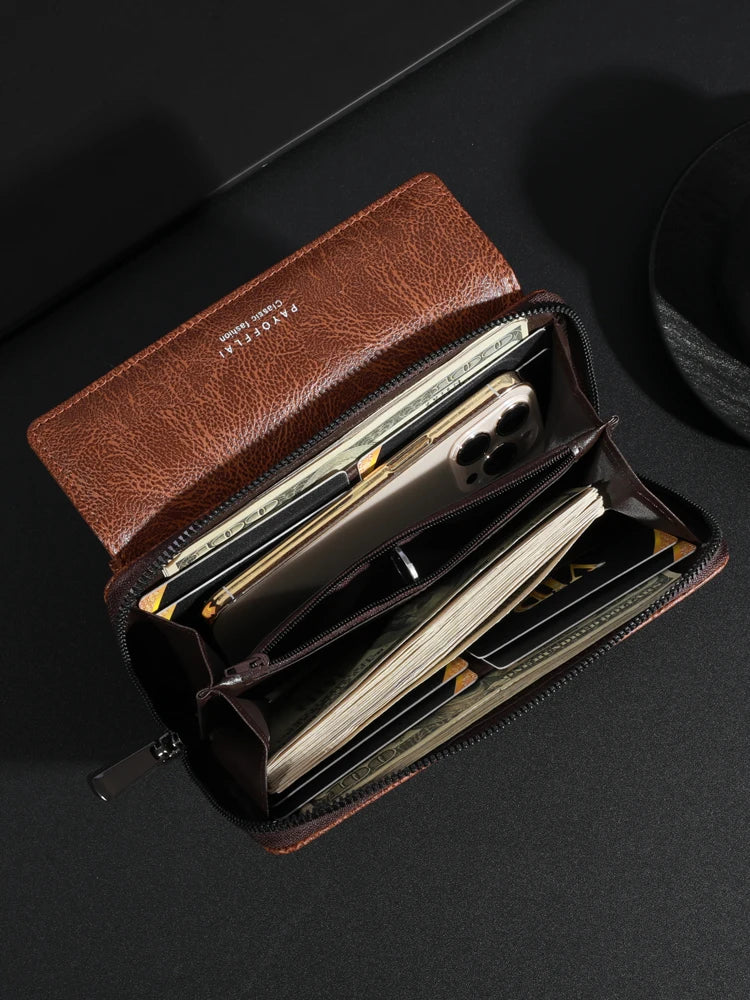 Ruby | Versatile PU Leather Zipper Clutch