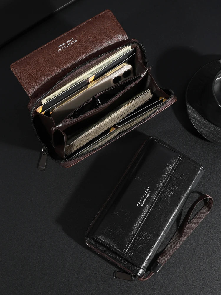 Ruby | Versatile PU Leather Zipper Clutch