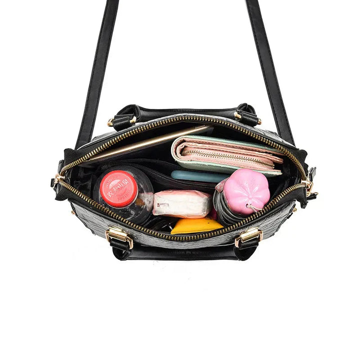 Isla | Premium Crocodile-Embossed Leather Handbag